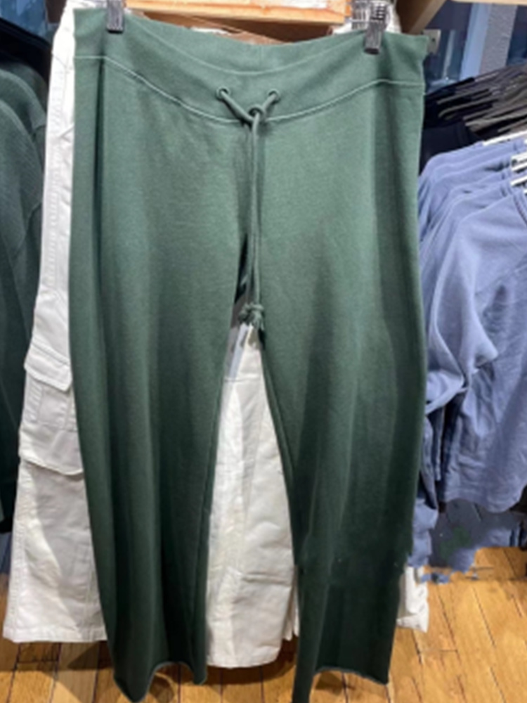 Casual Women Fashion Soft Cotton Drawstring Wide Leg Pants 2023 Summer Vintage Low Waist Solid Color Female Pants Mujer