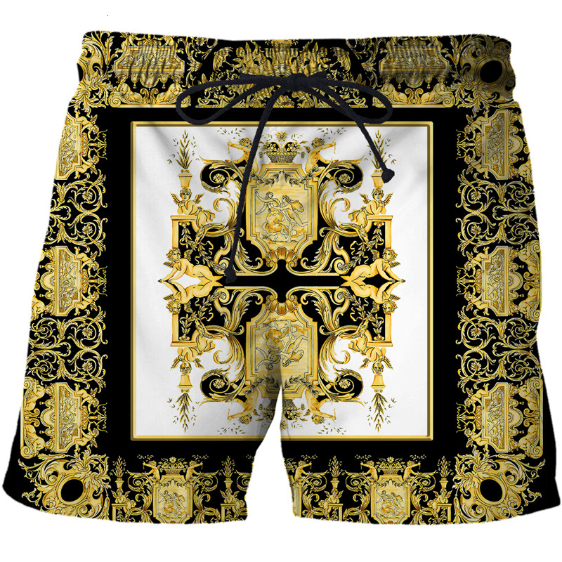 3D Printed Designer Beach Shorts Men's Swim Pants Casual Surfing Swimsuit Children's Board Ice