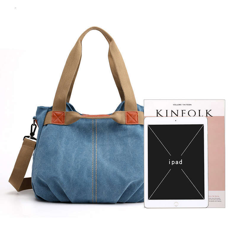 2019 Trendy Single Shoulder Crossbody Large Capacity Fashion Handbag Simple and Versatile Canvas Women's Bag
