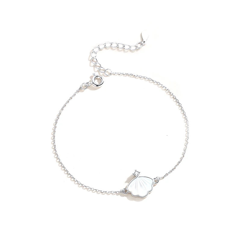 925 Sterling Silver White Mother of Pearl Four Leaf Clover Bracelets for Women Korean Fine Jewelry Valentines Day Gift 241220