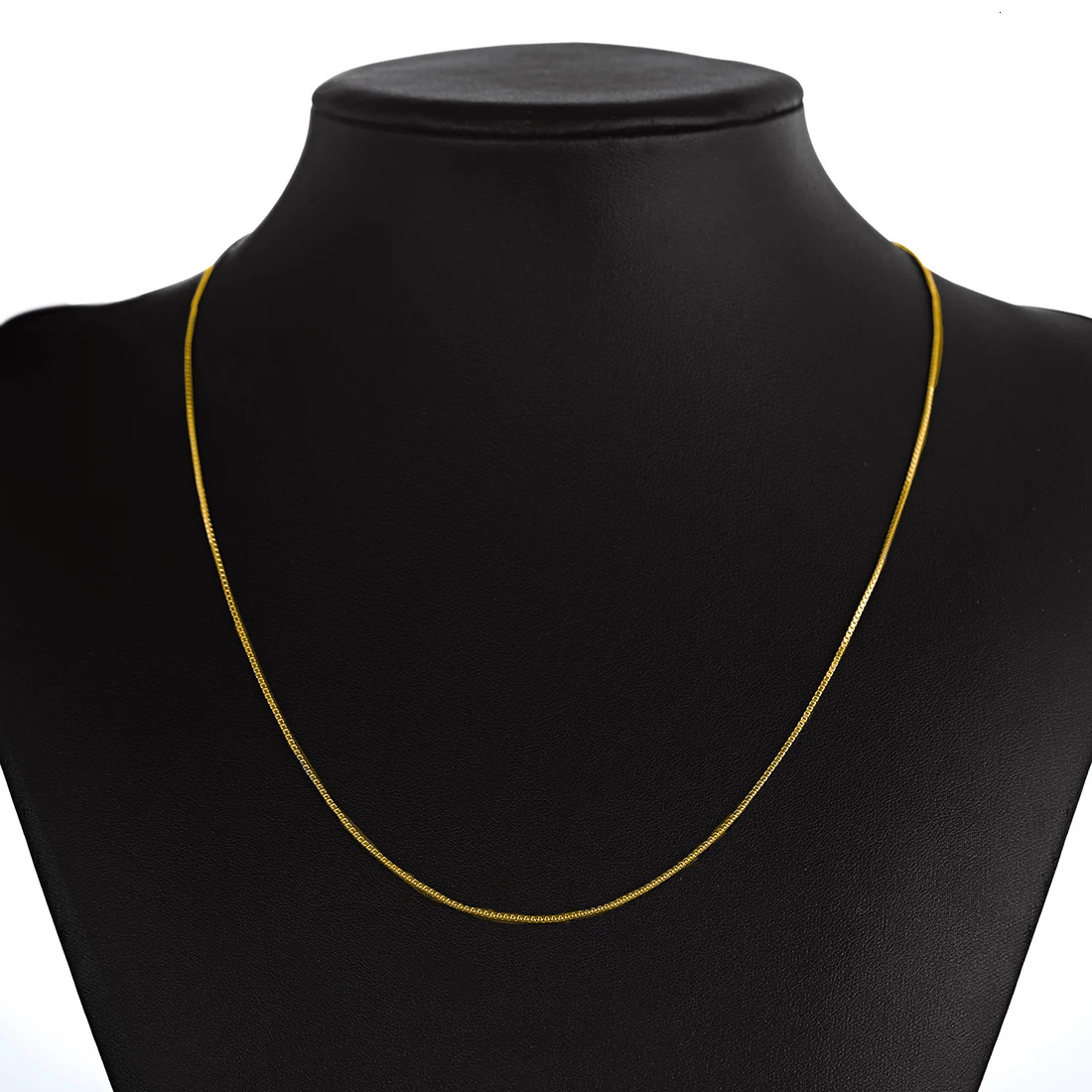 U7 925 Sterling Silver Box Chain Necklace for Women Bar Rolo Singapore 1mm 18 22 Inches Thin Dainty Choker Jewelry Accessories 241220