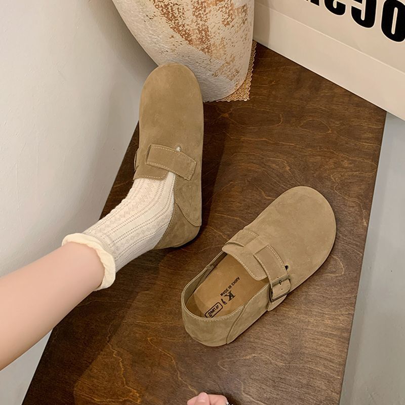 Women's Spring and Autumn 2024 New Fashionable and Comfortable Absolute Son Matte Leather Soft Flat Bottom Non tiring Foot Boken Casual Single Sh