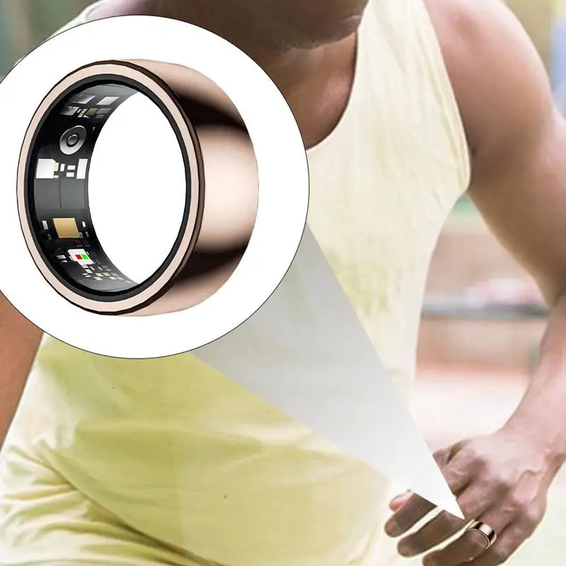 Portable Smart Ring Heart Rate Health Monitor IP68 Waterproof Multi Sport Modes Blood Oxygen Tracker For Men Women 241220