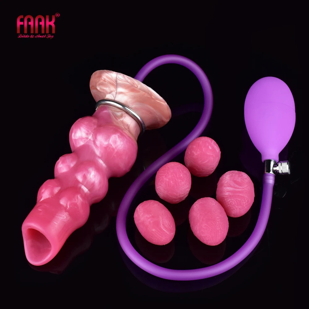 FAAK Fantasy Pneumatic Ovipositor Anal Beads Dragon Dog Knot Dildos Silicone Butt Plug Adult Game Masturbators For Women Men 241220