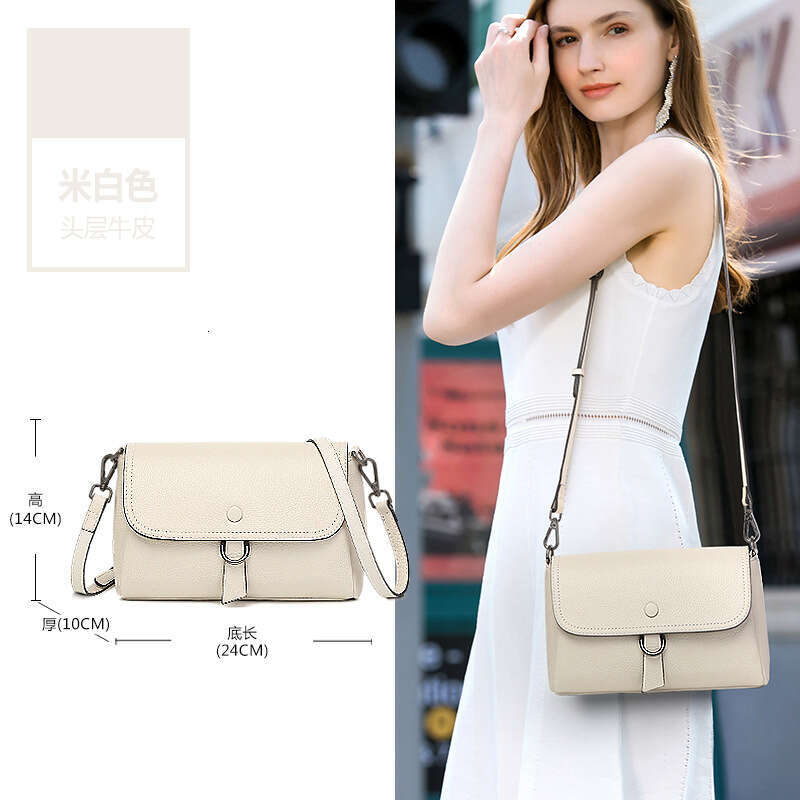 Genuine bag 2024 new trendy women's simple and versatile crossbody large capacity soft leather shoulder bag, small