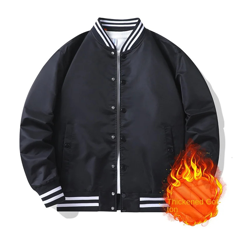 Baseball Jersey Mens Autumn/Winter Casual Loose Fit Large Pilot Jacket Unisex Couple Coat Work Top 241216