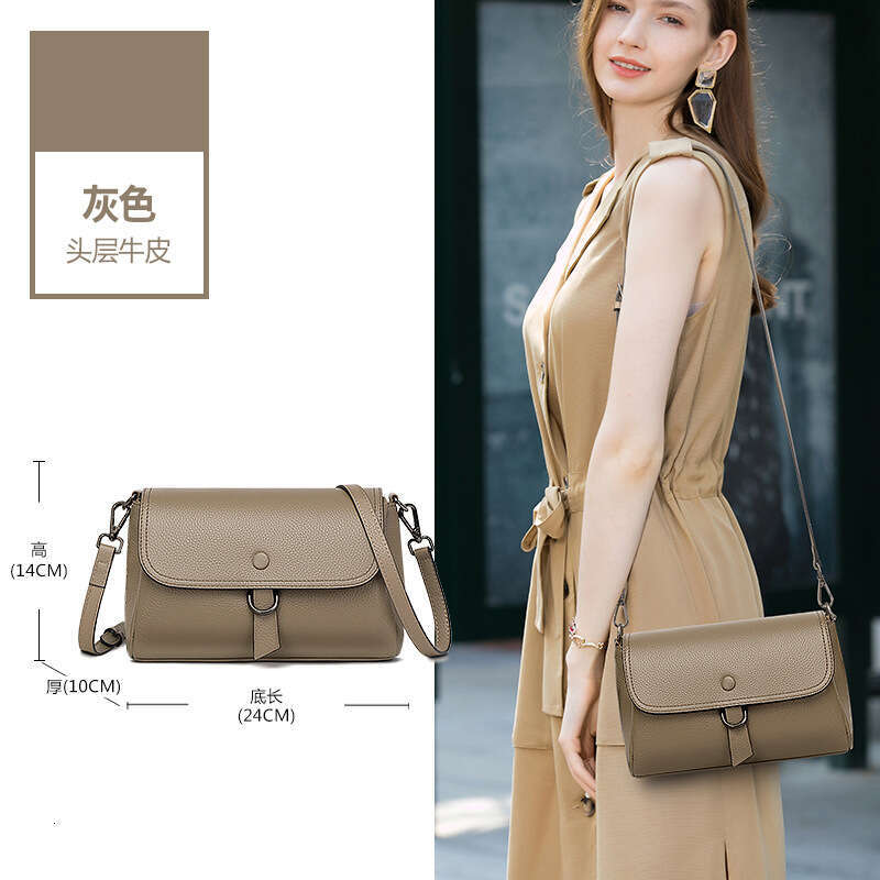 Genuine bag 2024 new trendy women's simple and versatile crossbody large capacity soft leather shoulder bag, small