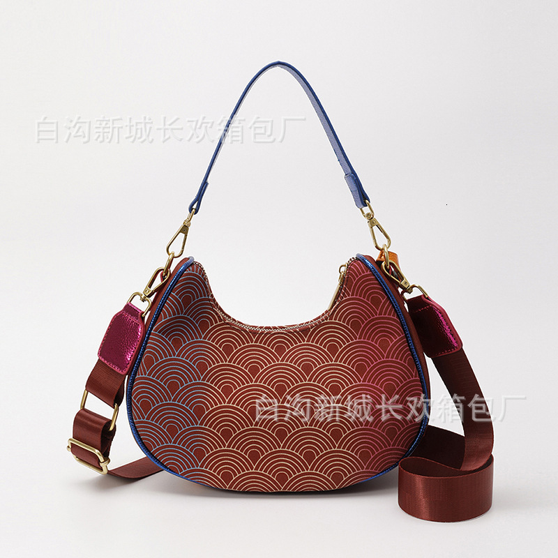 Bag 2025 Women's Bags, Niche, High-End, Personalized Gradient Color, Single Shoulder, Underarm Bag, Dumpling Bag
