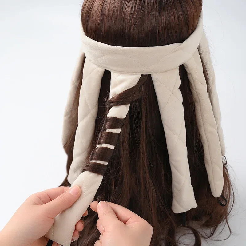 Women No Heat Hair Curlers Velvet Heatless Curling Headband Sleeping Hair Rollers Non Heat Waves Curls Band Hair Styling Tools 241220