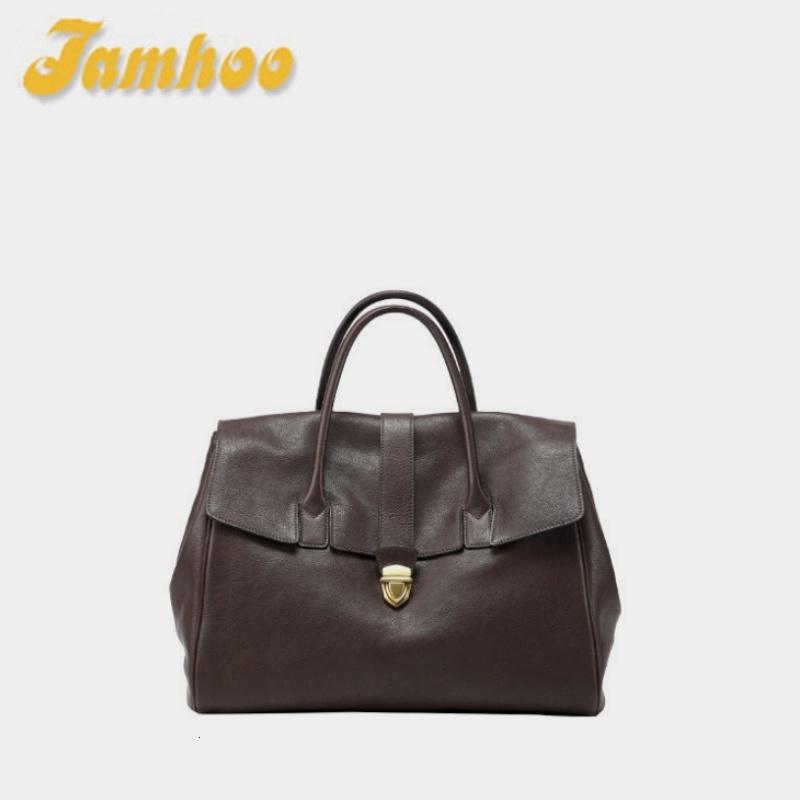Jamhoo England Style Tote Bags For Women Designer Handbag And Purse 2024 New Vintage Lock Large Capacity Underarm Bag
