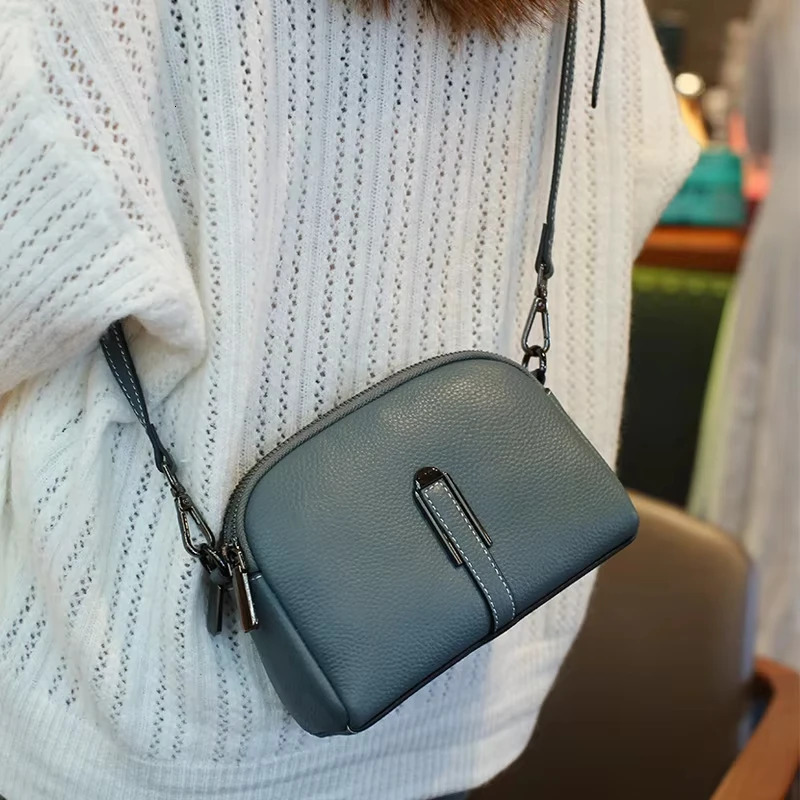 New Women leisure s Genuine trend Leather Mobile Shoulder Bag Designer Women s Crossbody Bag Fashion Small Retro Women s Crossbody