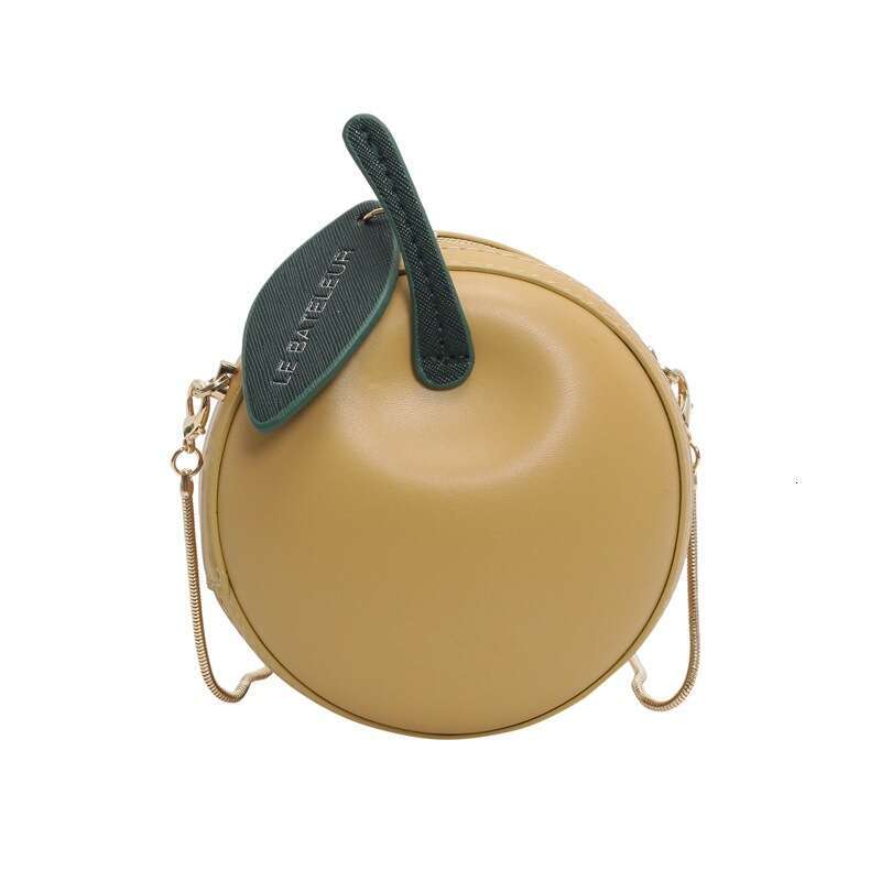 Summer fresh and cute Apple ladies' small round 2024 new niche chain mini solid color crossbody bag trend