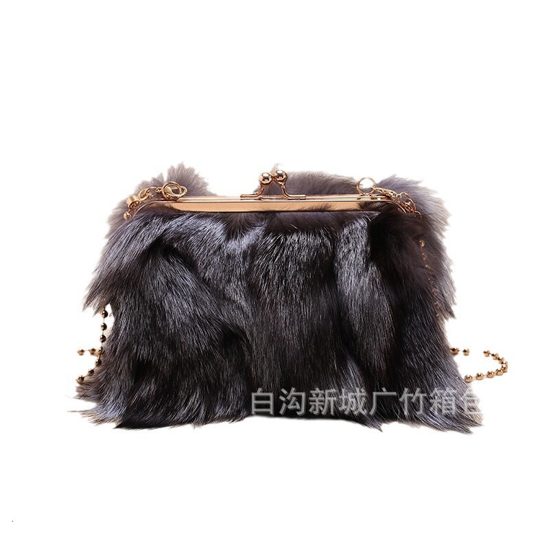 Bag Socialite Chain Real Fox Fur Small New Fashion Temperament Versatile Large Capacity Shoulder Bag