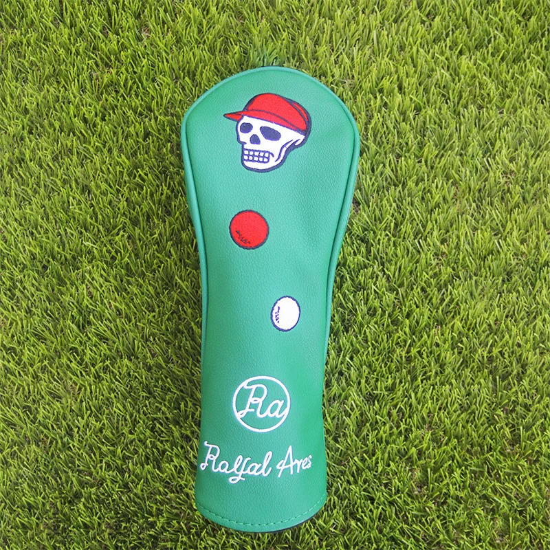 Cartoon skull Cap golf club Headcovers Covers For Driver Fairway Woods Clubs Set Heads PU Leather Waterproof Unisex Simple 241220