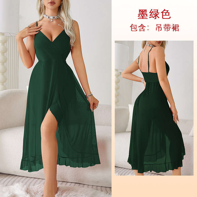 gerie European American nightclubs sexy V-neck backless sleeveless suspender dress manufacturer wholesale 683 2024 new style chic and elegant clothing