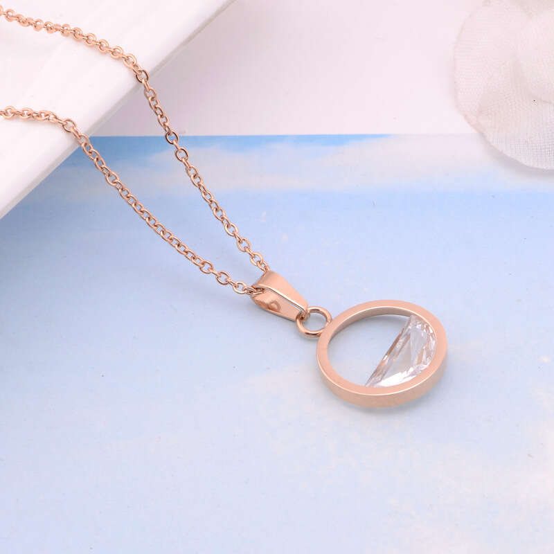 fashion new jewelry wang qingshui circle titanium steel necklace tiktok net red same style