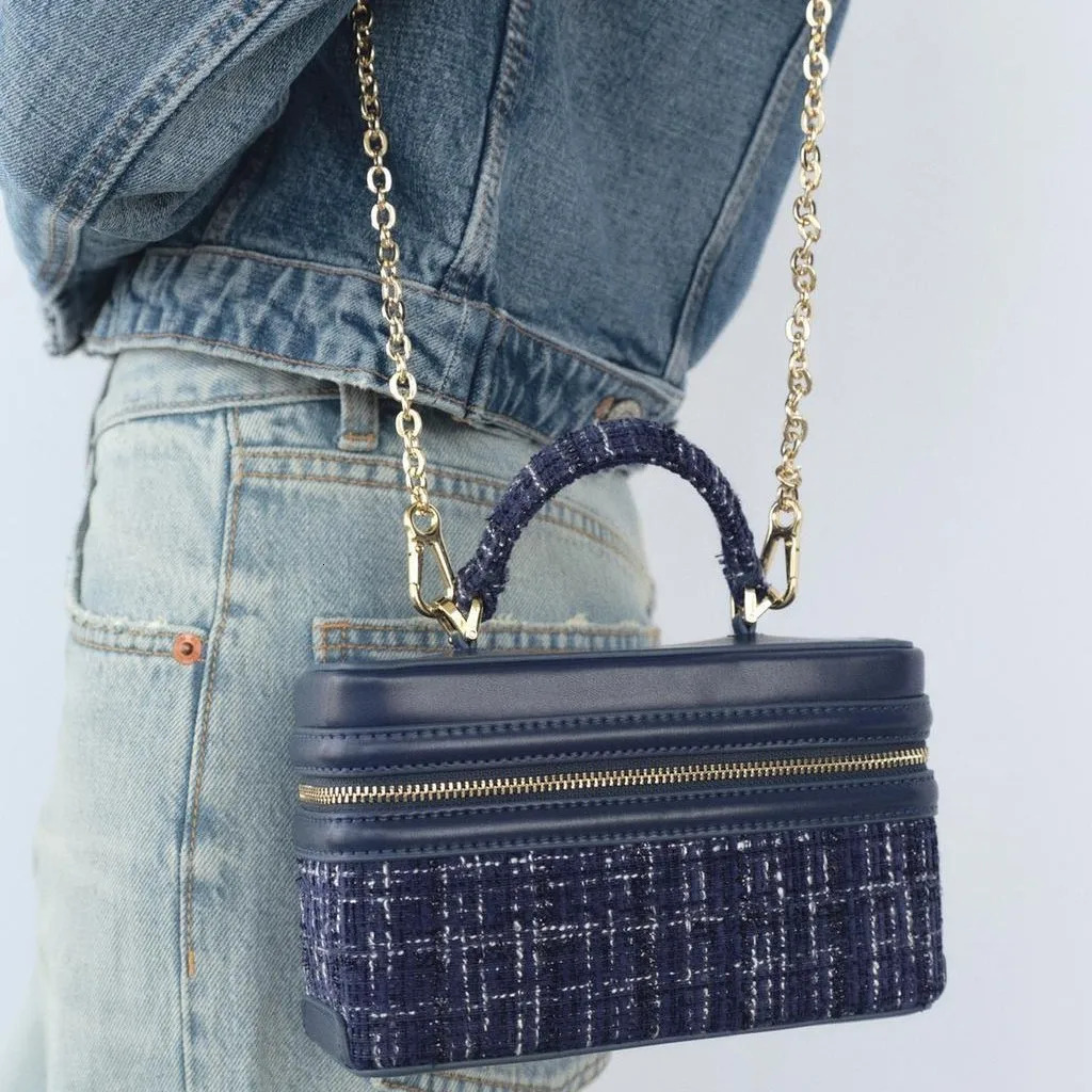 New retro wool box handbag designer women s diagonal shoulder bag new square chain handbag for women bag