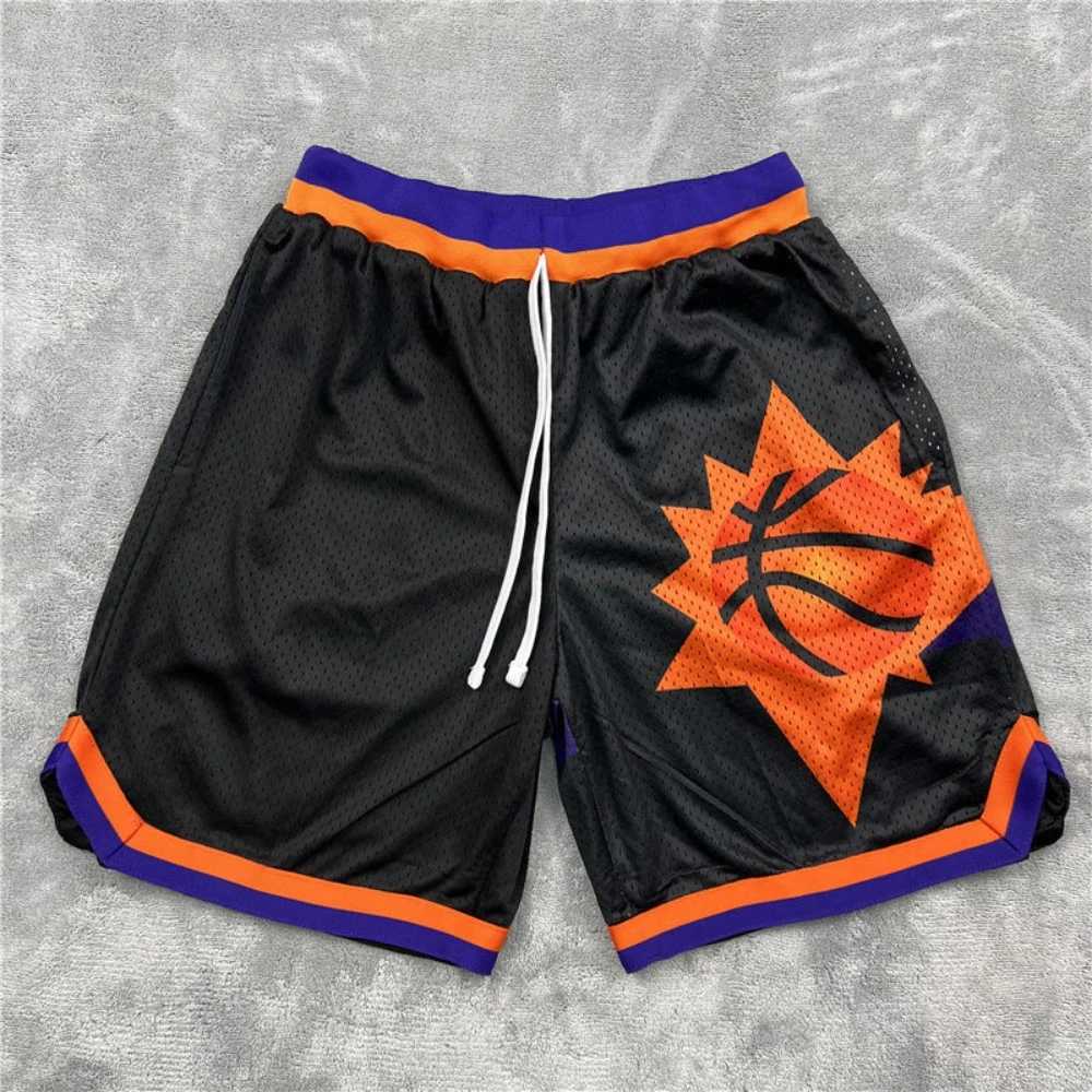 Men's Shorts American basketball shorts mens sports retro cotton personality lightning quarter pants Lakers soccer pants Y241220V955