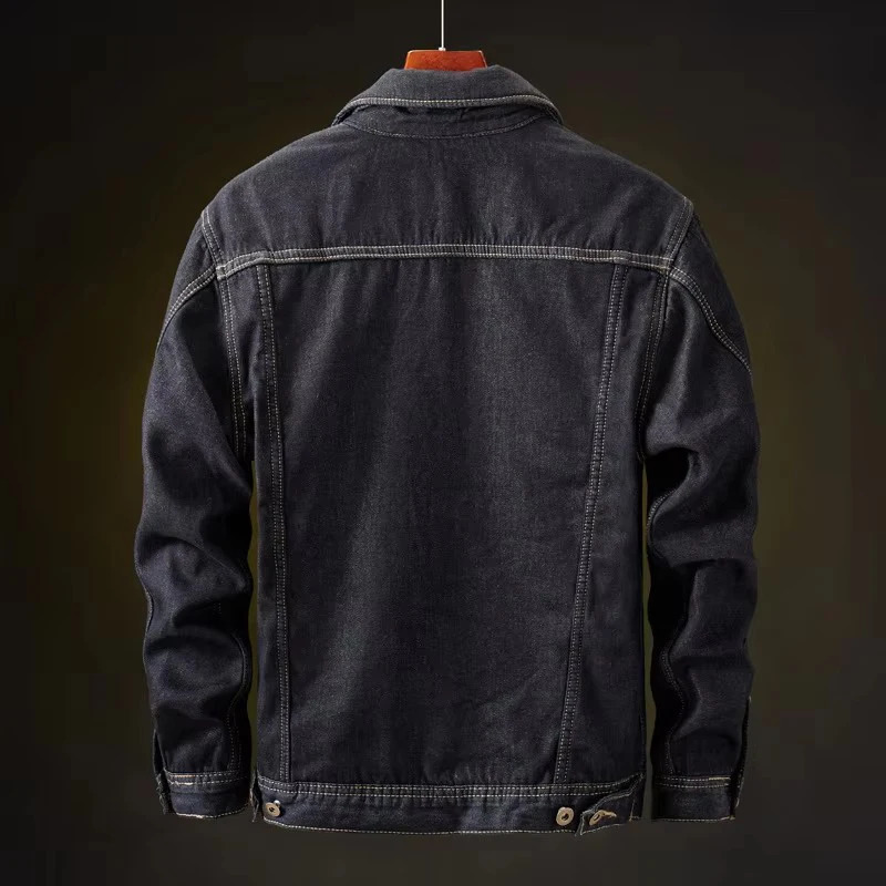 Winter Mens Denim Jackets Fashion Men Retro Streetwear Punk Motorcycle Cow Coats Man Lapel Fleece Warm Jean Jacket Clothing 241216