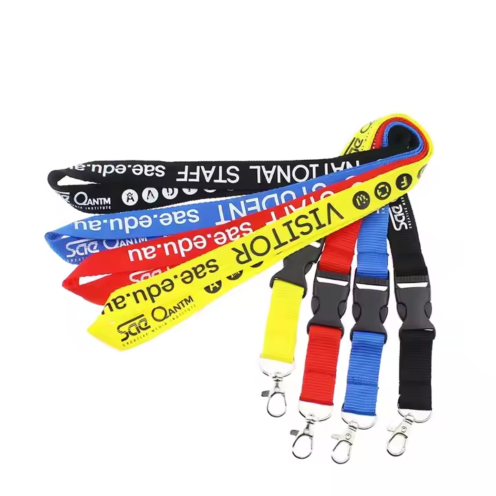 Factory custom Lanyard With Logo High Quality Personalized Custom Logo Aviation Neck Strap Silk Screen Printed Polyester Airline Air Lanyard For Staff