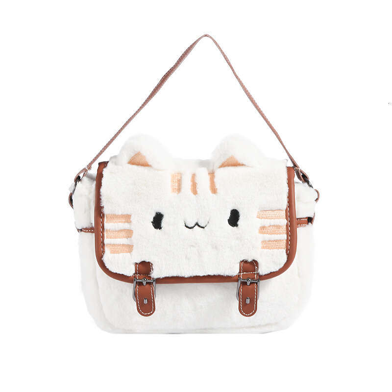 Cute Cat Small Bag 2024 New Edition Internet Celebrity High Beauty Cartoon Plush Doll Handbag for Women