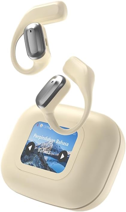 AI Two Way Language Translator Earbuds Real Time Translation Earphone with 144 Languages Supported, ANC Noise Cancelling, Wireless Open Ear Headphones