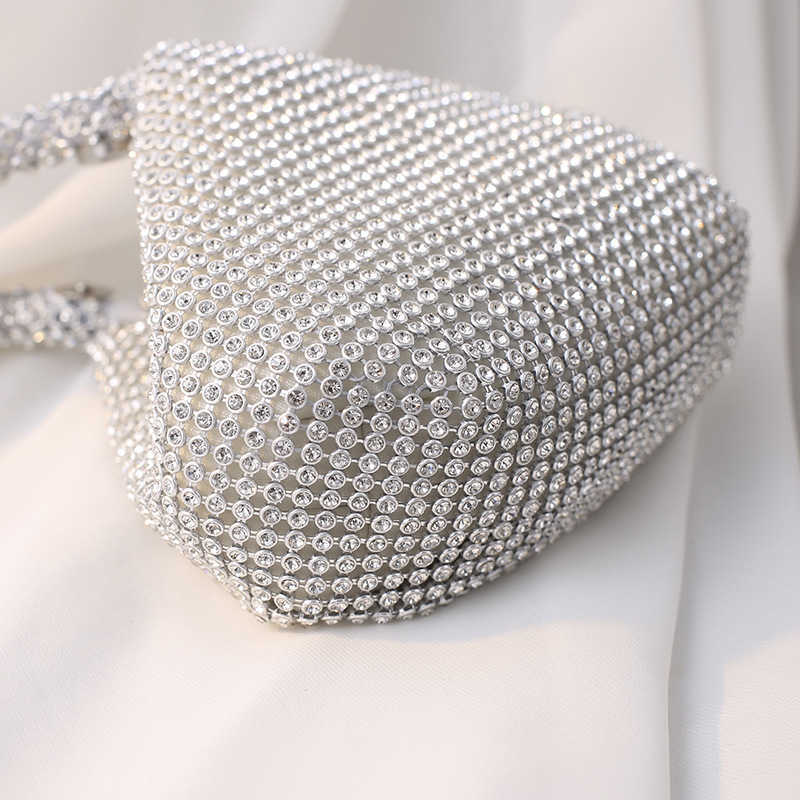 Dinner Bag Pure Handmade Rhinestone Clutch Bag Mine Evening Bag Hand-held Banquet Bag Womens Handbag Small 240920