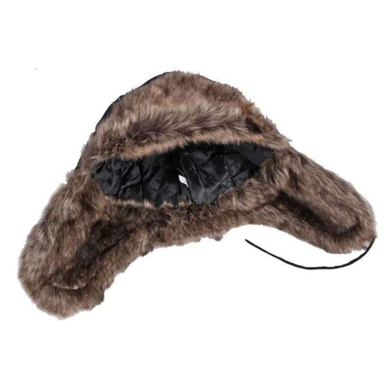 Mens autumn and winter Lei Feng hat fur ear protection lead hat windproof and waterproof snow hat outdoor cycling bomber hat 241220