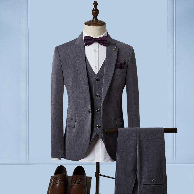 F1222Men's three-piece suit business formal casual blazer