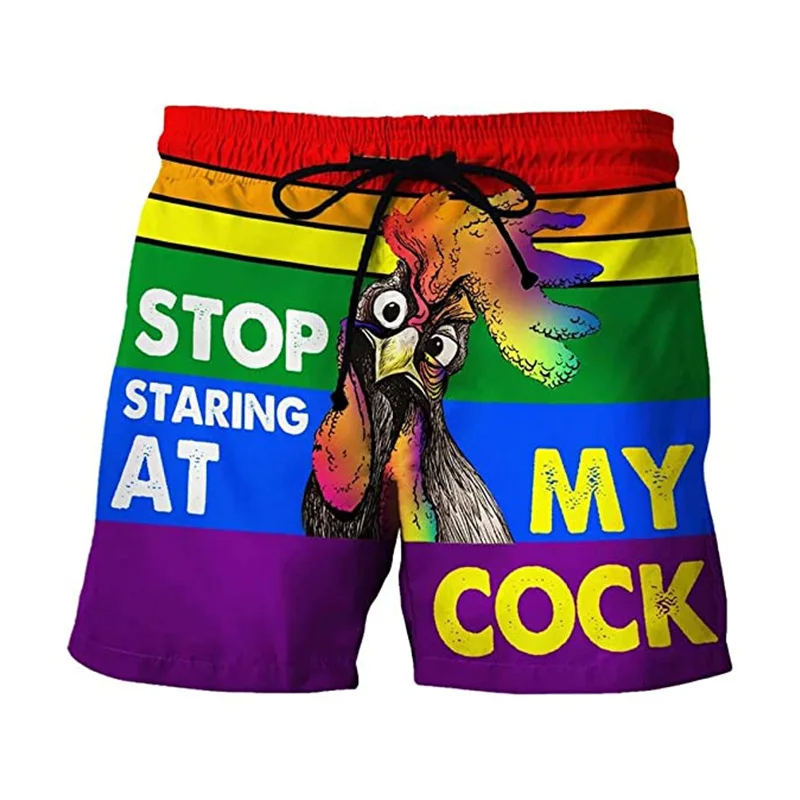 Fun Fruit Banana Pattern Beach Men's Shorts Hip Hop Animal 3D Printing Designer Shorts Vacation Surfing Men's Swimming Shorts