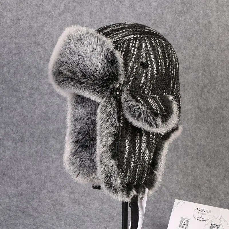 Super warm Autumn Winter Mens Korean Style Trend Lei Feng Hat Winter Ski Hat Earrings Winter Cotton Hat TB3716 241220