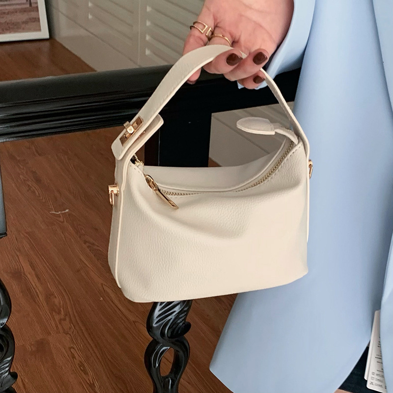 Bag Design For Women's 2023 Autumn/Winter New Lunch Box Cloud Handheld Casual Small Square Single Shoulder Crossbody Bag