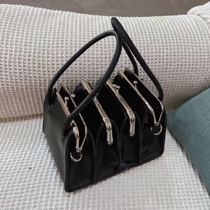 Multi-Layer Organ Clip Bag Purses Handbags For Women Designer 2023 New Fashion High Quality Lady Shoulder Crossbody Bags