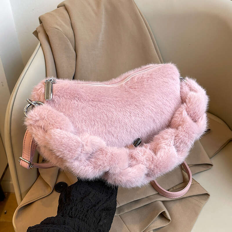 Ins Fashion Cute Plush Premium High End Handheld Box Versatile Single Cross Shoulder Small Bag