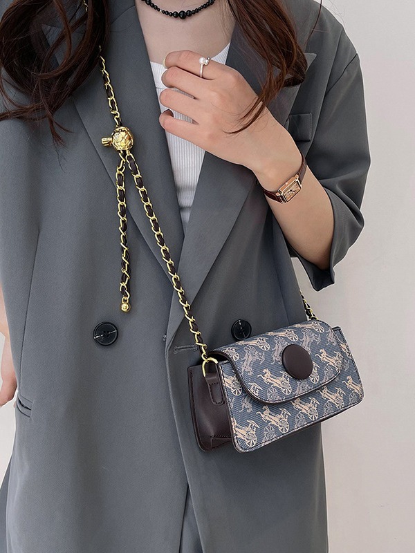 2025 Designer Free shipping new 3 Single Shoulder Bag for Women Handheld printed wide shoulder chain diagonal cross bag