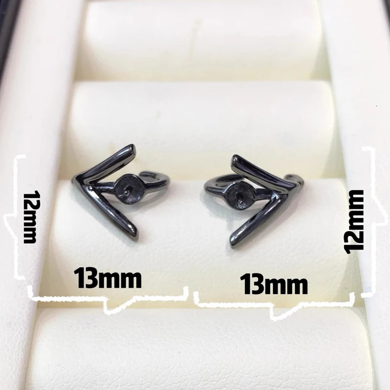 MeiBaPJ DIY 925 Silver Holder 8mm Natural Round Pearls Fashion Clip Earrings Fine Wedding Jewelry for Women 241220