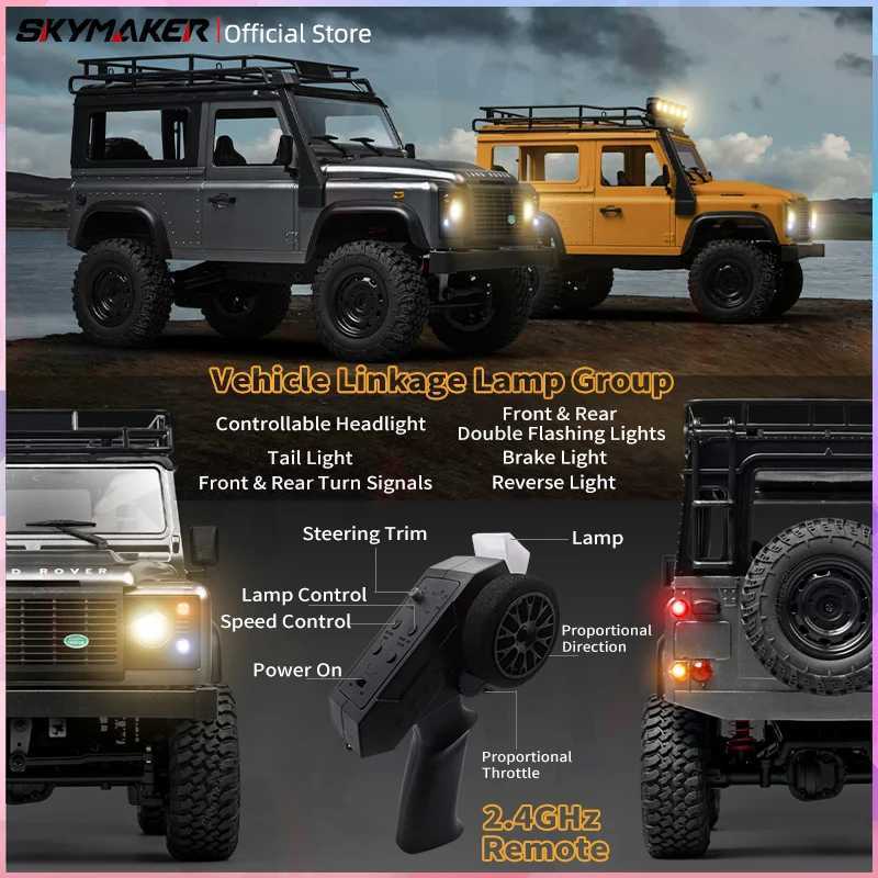 MN99s MN98 1:12 Scale RTW Version 2.4GHz 4WD Rock Crawler Defender - High-Speed Off-Road Remote Controlled Vehicle
