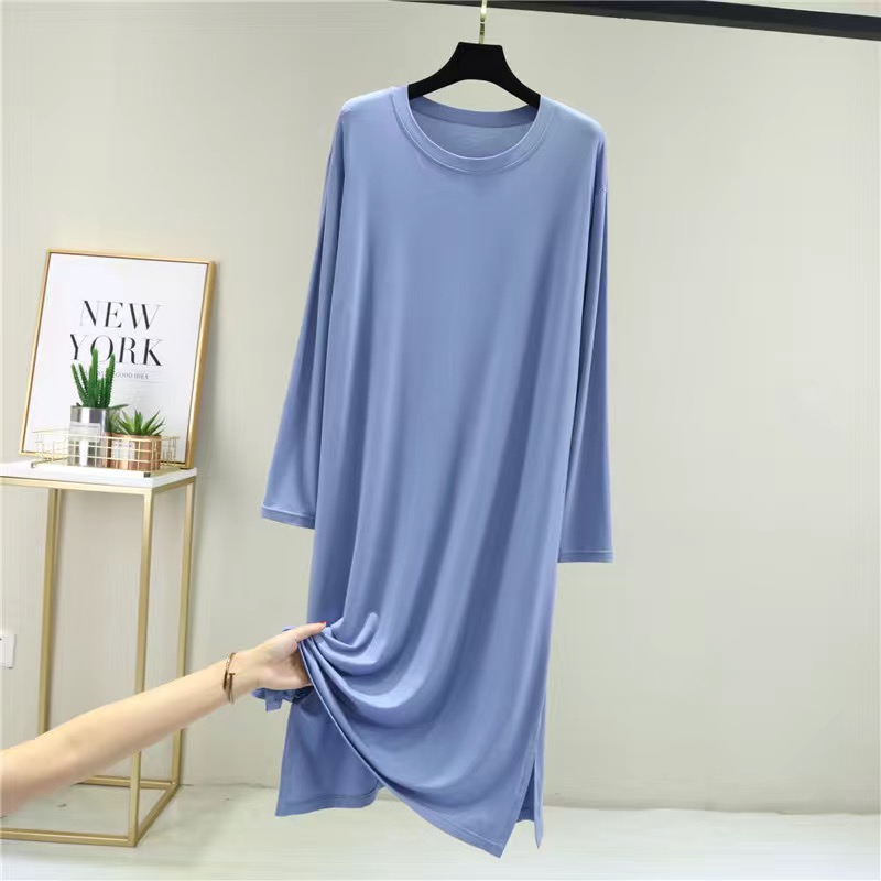 Casual Comfortable Nightshirt Women's Long Sleeve Nightgowns Loose Spring Autumn Night Dress Female Sleepshirt