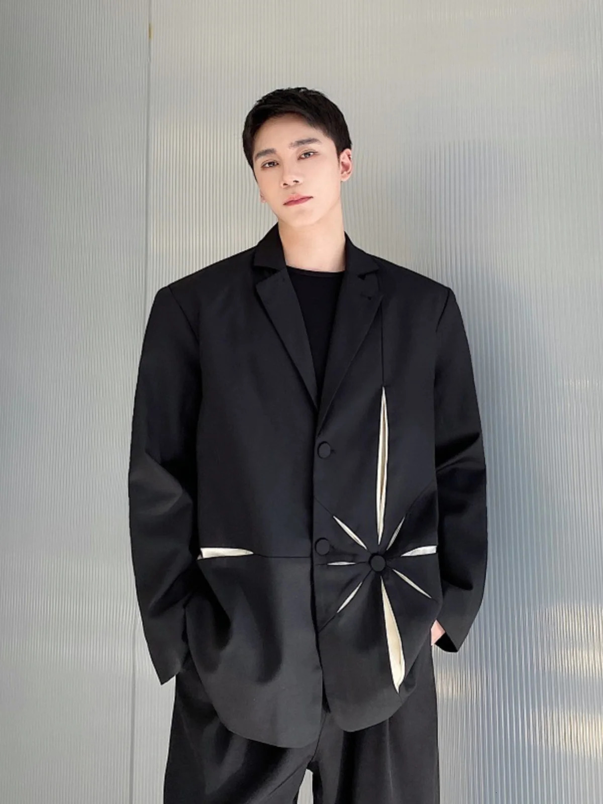 YAMAMOTOStyle Suit Jacket Personality Color Matching Stereo Lapel Retro Trend Suits Men And Women The Same 241218