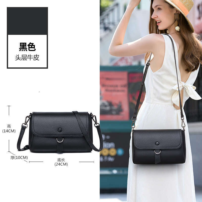 Genuine bag 2024 new trendy women's simple and versatile crossbody large capacity soft leather shoulder bag, small