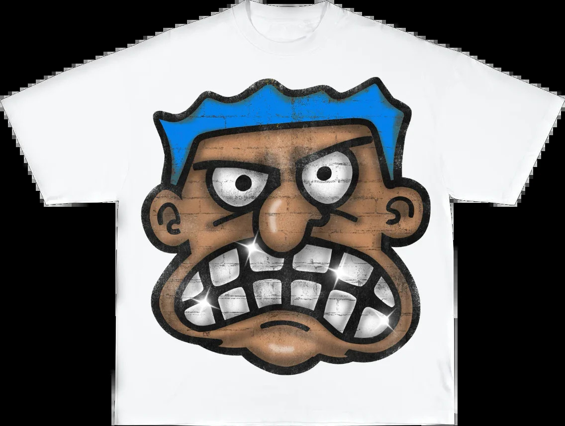 Y2K Cartoon Graphic Print T Shirt Men Women Harajuku Hip Hop Oversized Short Sleeve Casual Round Neck Tshirt Gothic 241217