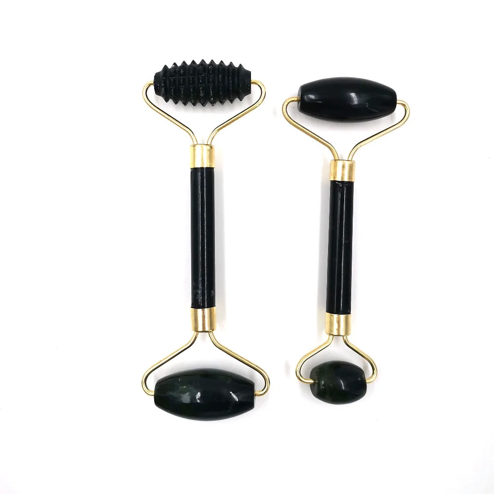 Obsidian jade roller massager leech scraper skin care tool natural body back beauty lifting massage 241213