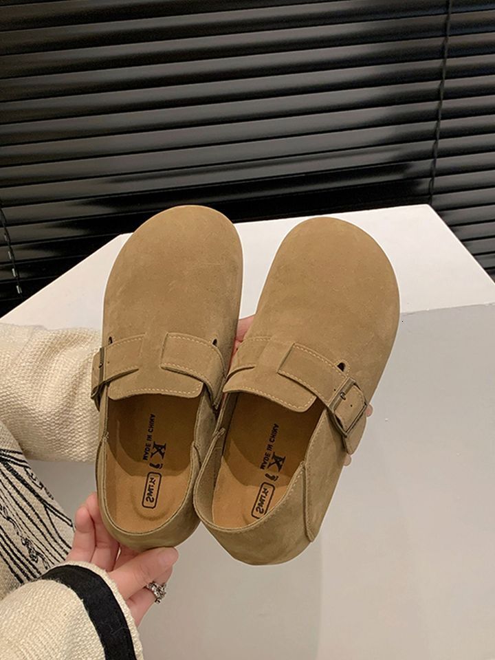 Women's Spring and Autumn 2024 New Fashionable and Comfortable Absolute Son Matte Leather Soft Flat Bottom Non tiring Foot Boken Casual Single Sh