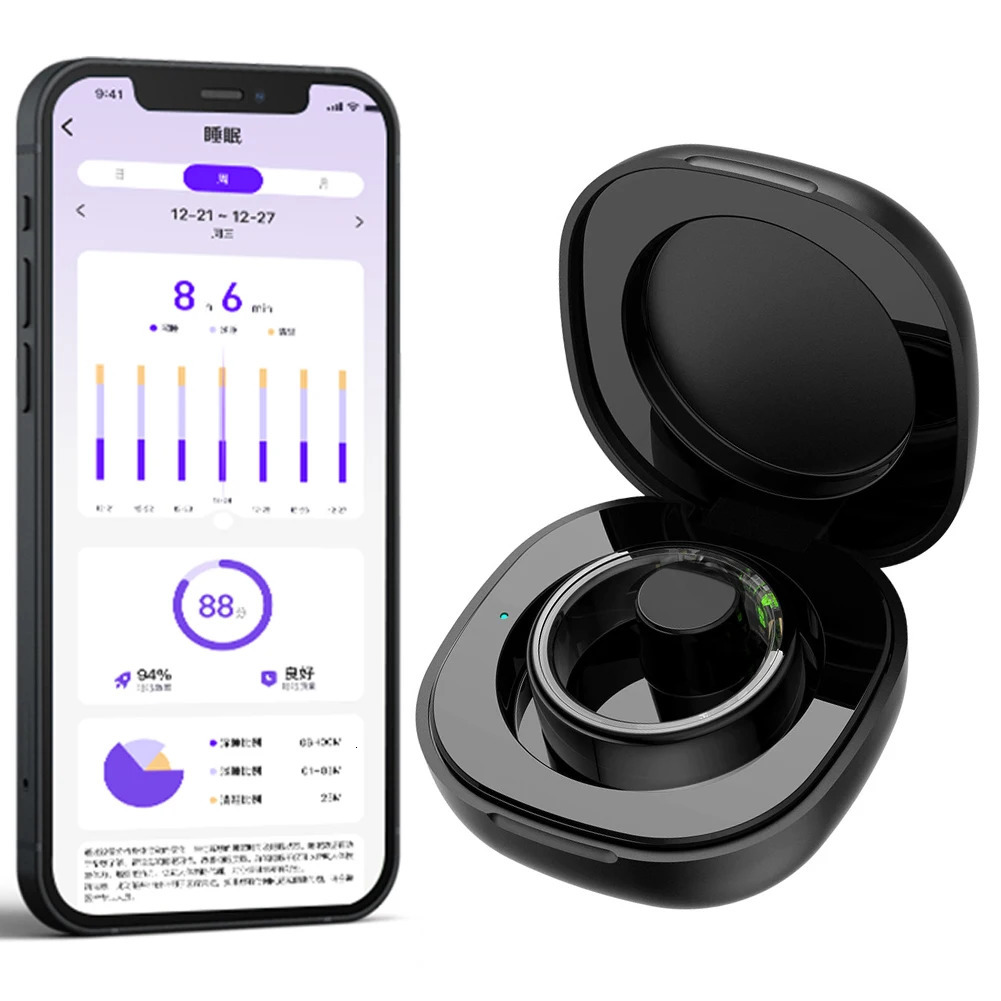 For XIAOMI R02 Smart Ring Charging Case 200mAh Wireless Charger Box Replacement Charger Case Dock Station for R02/R03 Smart Ring 241220