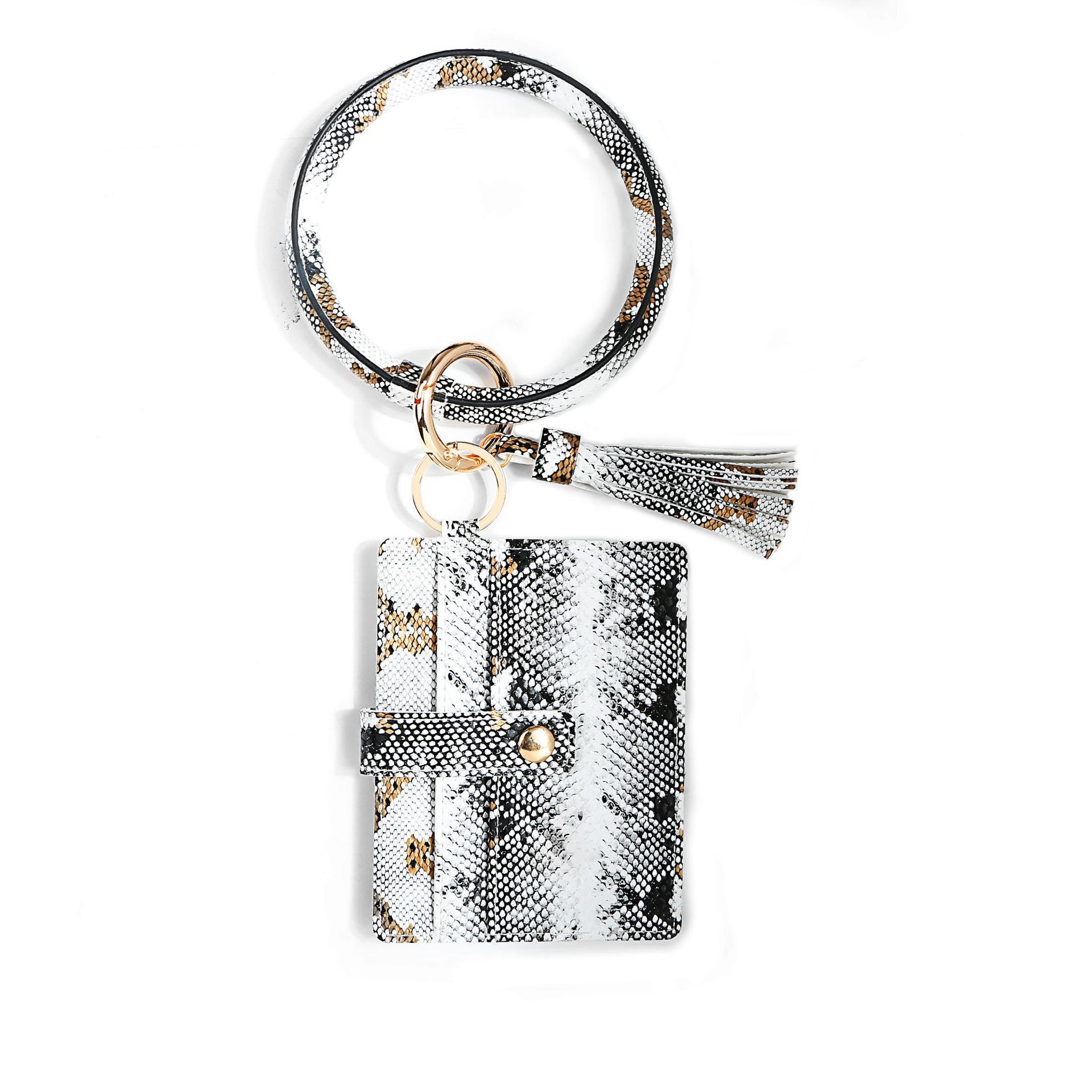 Free shipping designer Wallets Card bag keychain portable lightweight snake pattern keychain coin purse