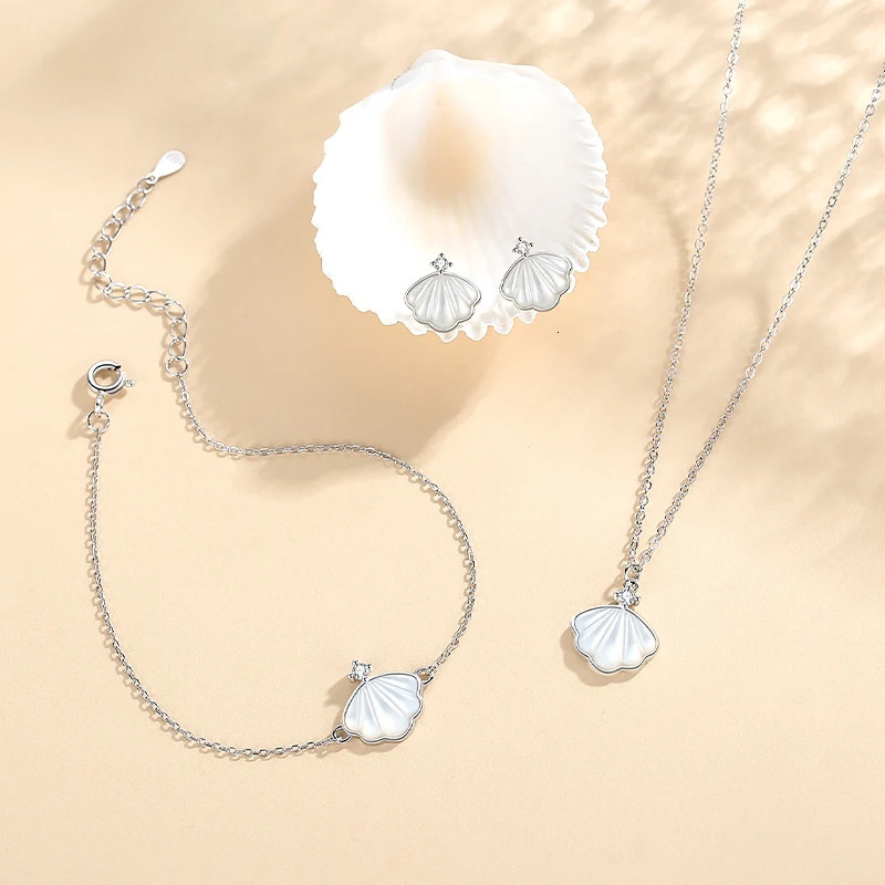 925 Sterling Silver White Mother of Pearl Four Leaf Clover Bracelets for Women Korean Fine Jewelry Valentines Day Gift 241220
