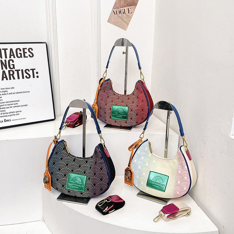 Bag 2025 Women's Bags, Niche, High-End, Personalized Gradient Color, Single Shoulder, Underarm Bag, Dumpling Bag