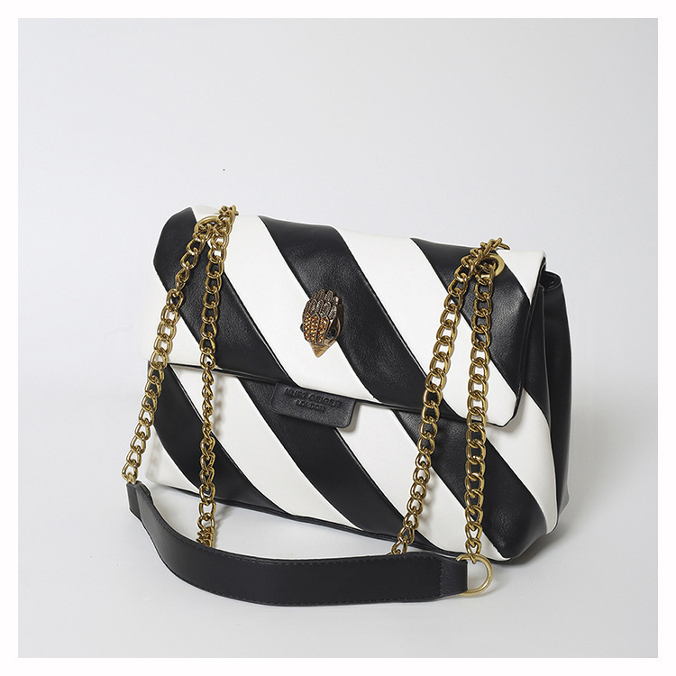 Bag Black White Splicing Simple And Fashionable Women's Bag With High-End Texture, Single Shoulder Crossbody Exquisite Chain Bag, Lightweight