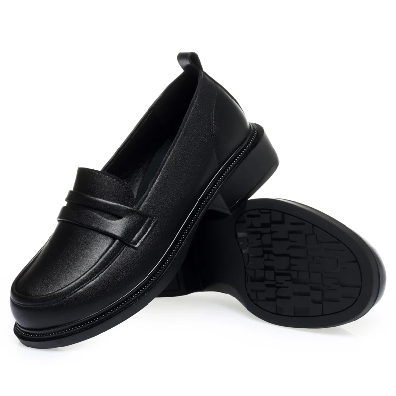 AIYUQI Loafer Shoes Woman Genuine Leather Spring Shoes Woman Slip-on One Foot Big Size Non-slip Shoes Ladies