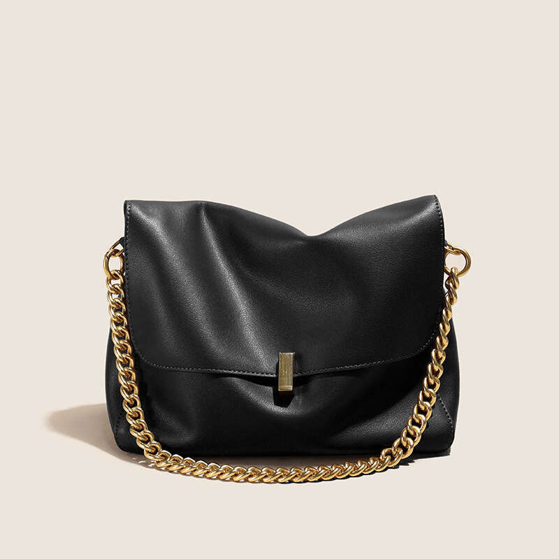 2024 New Genuine Leather Women's Trendy Fashionable One Shoulder Tote Simple and Versatile Crossbody Bag Design